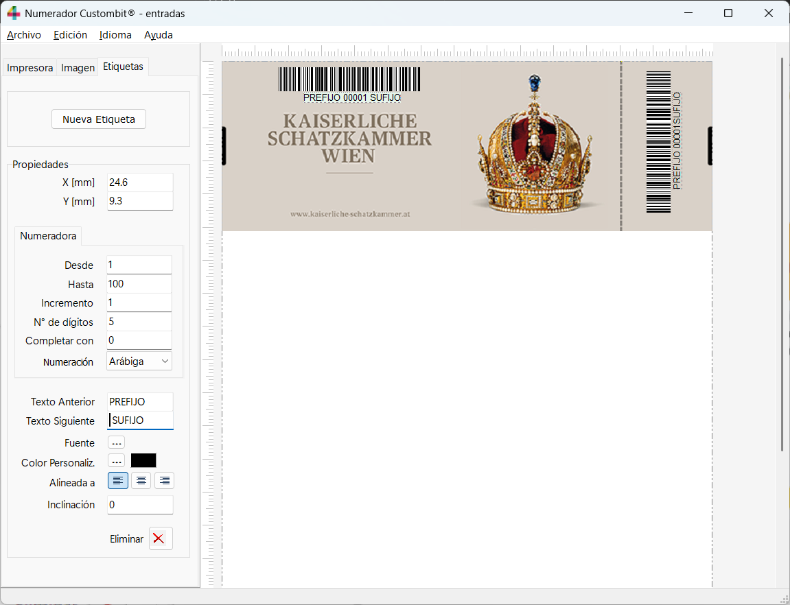 Programa para numerar entradas