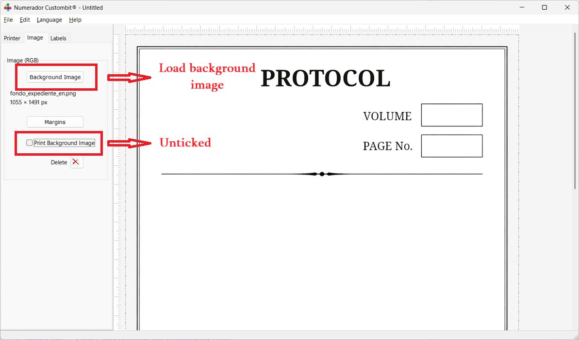 Background Image Selection