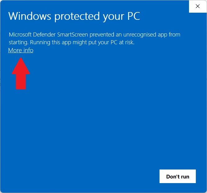 Windows protected your PC Windows protected your PC